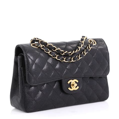 chanel caviar quilted small double flap black|Chanel Black Quilted Caviar Small Classic Double Flap Gold .